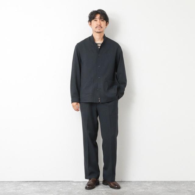 ノーリーズ（NOLLEY’S）/《セットアップ対応》LANATEC ウーステッドサージストレッチ マオカラーシャツブルゾン