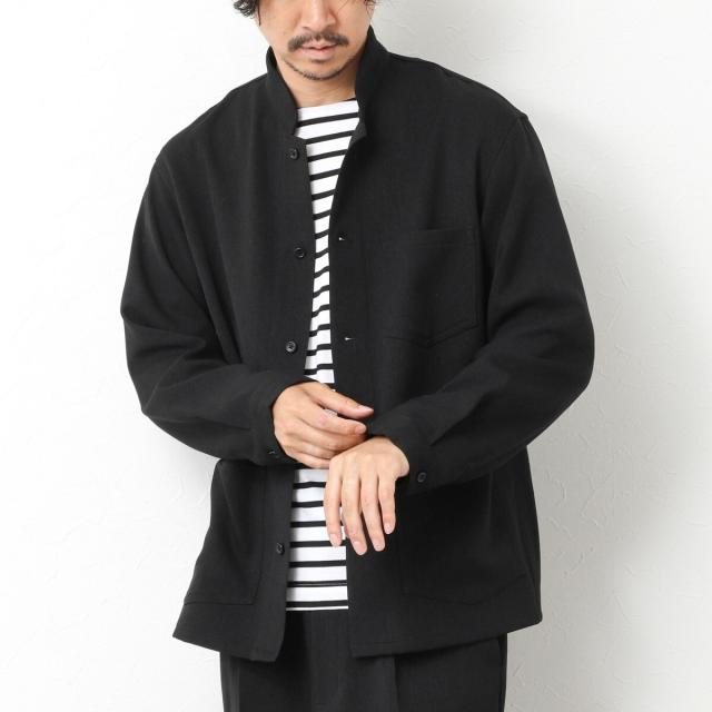 ノーリーズ（NOLLEY’S）/《セットアップ対応》LANATEC ウーステッドサージストレッチ マオカラーシャツブルゾン