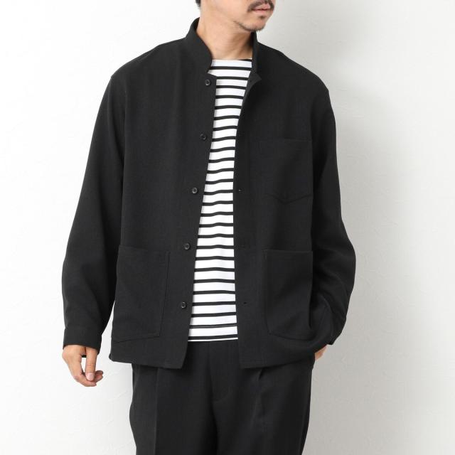 ノーリーズ（NOLLEY’S）/《セットアップ対応》LANATEC ウーステッドサージストレッチ マオカラーシャツブルゾン