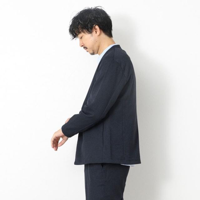 ノーリーズ（NOLLEY’S）/《ビジカジ/セットアップ対応》【尾州】先染めウォッシャブルノーカラーカーディガンジャケット 25AW