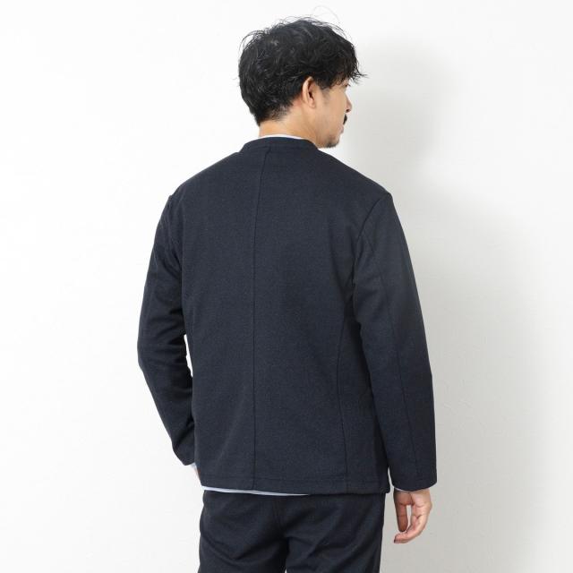 ノーリーズ（NOLLEY’S）/《ビジカジ/セットアップ対応》【尾州】先染めウォッシャブルノーカラーカーディガンジャケット 25AW