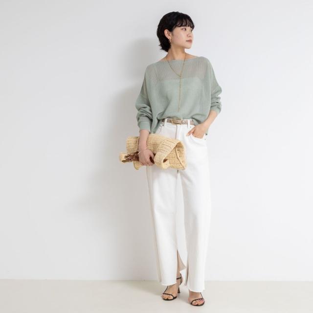 ノーリーズ（NOLLEY’S）/《手洗い可能》ドライメッシュショートプルオーバーニット