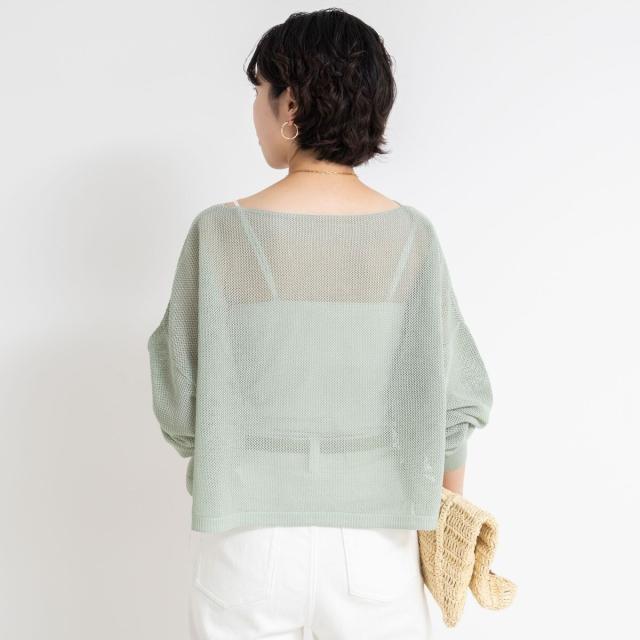 ノーリーズ（NOLLEY’S）/《手洗い可能》ドライメッシュショートプルオーバーニット