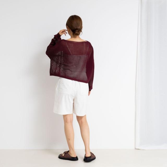 ノーリーズ（NOLLEY’S）/《手洗い可能》ドライメッシュショートプルオーバーニット