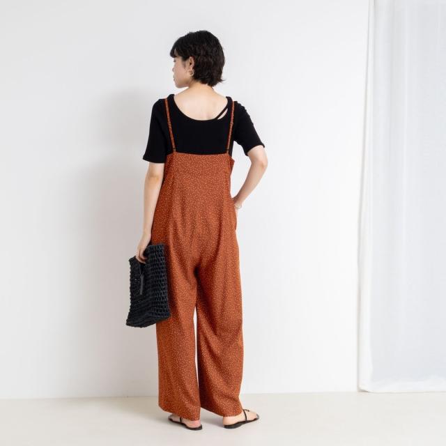 ノーリーズ（NOLLEY'S）/ウォッシャブルシーチングプリントオールインワン