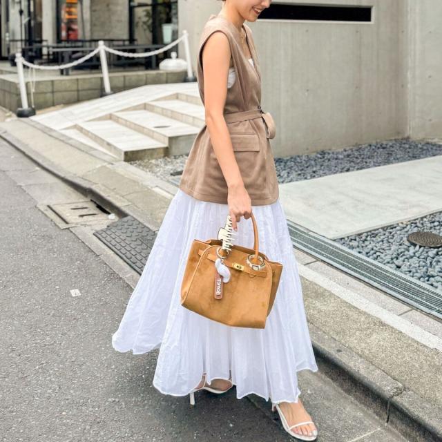 ノーリーズ（NOLLEY’S）/《セットアップ対応》ストレッチスエードベルテッドジレ