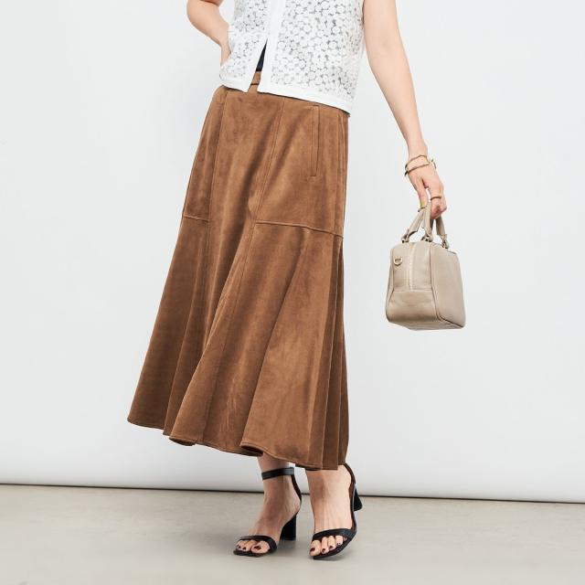 ノーリーズ（NOLLEY’S）/《セットアップ対応》ウォッシャブルストレッチスエードフレアスカート