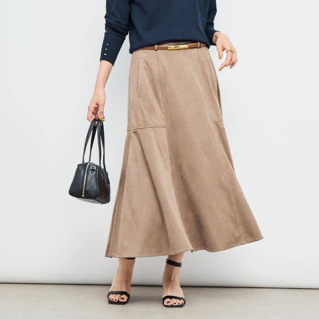 ノーリーズ（NOLLEY’S）/《セットアップ対応》ウォッシャブルストレッチスエードフレアスカート