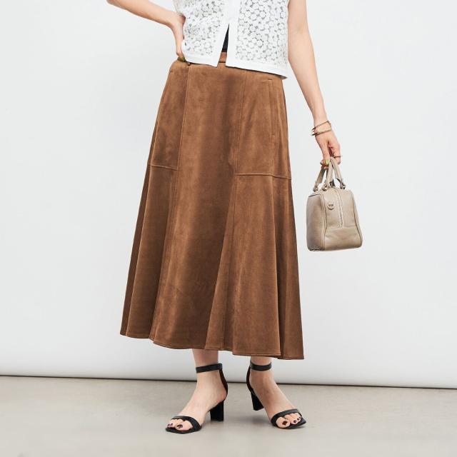 ノーリーズ（NOLLEY’S）/《セットアップ対応》ウォッシャブルストレッチスエードフレアスカート