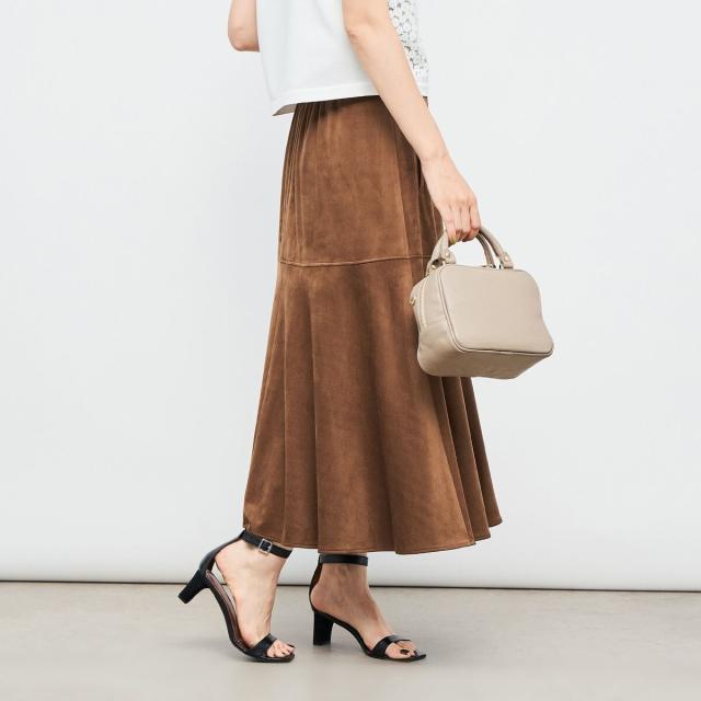 ノーリーズ（NOLLEY’S）/《セットアップ対応》ウォッシャブルストレッチスエードフレアスカート