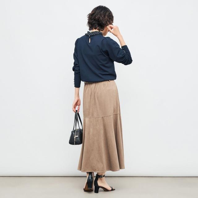 ノーリーズ（NOLLEY’S）/《セットアップ対応》ウォッシャブルストレッチスエードフレアスカート