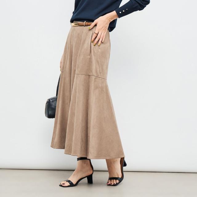 ノーリーズ（NOLLEY’S）/《セットアップ対応》ウォッシャブルストレッチスエードフレアスカート
