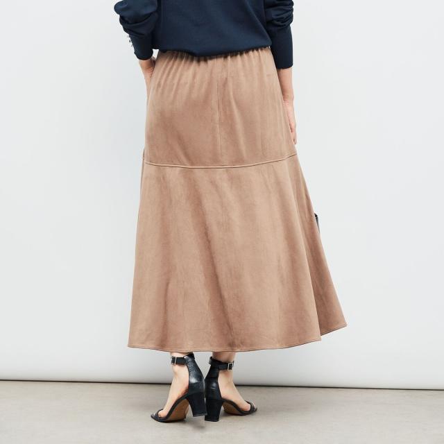 ノーリーズ（NOLLEY’S）/《セットアップ対応》ウォッシャブルストレッチスエードフレアスカート