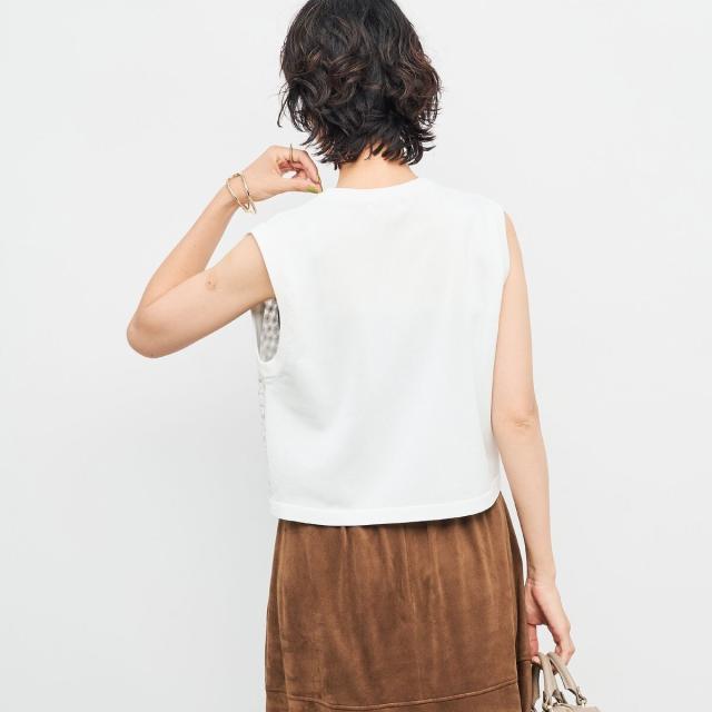 ノーリーズ（NOLLEY’S）/《手洗い可能》フラワー刺繍生地ベスト