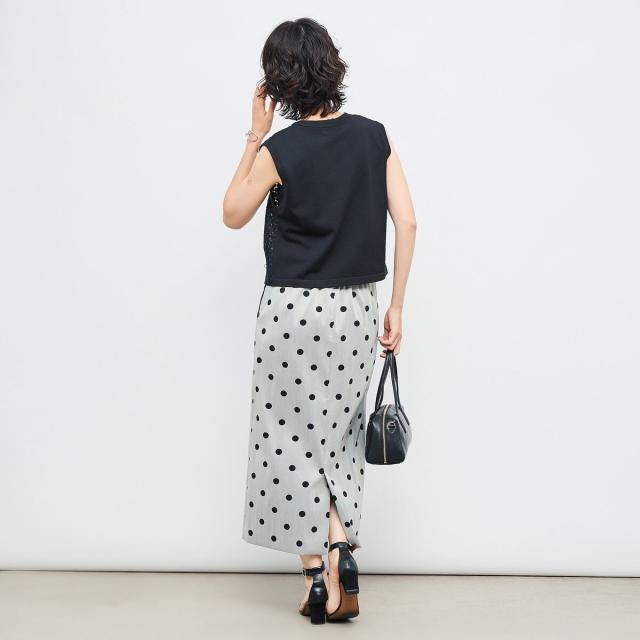 ノーリーズ（NOLLEY’S）/《手洗い可能》フラワー刺繍生地ベスト