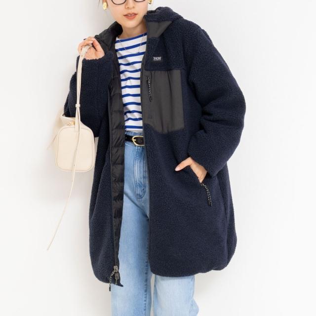 ノーリーズ（NOLLEY’S）/◇【WEB限定】【TAION/タイオン】別注ボア×ダウンフードコート(リバーシブル)