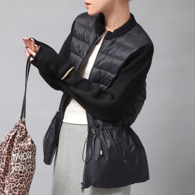 ノーリーズ【TAION/タイオン】別注ニットコンビダウンジャケット美品 NOLLEY'S｜【TAION/タイオン】別注ニットコンビダウンジャケット