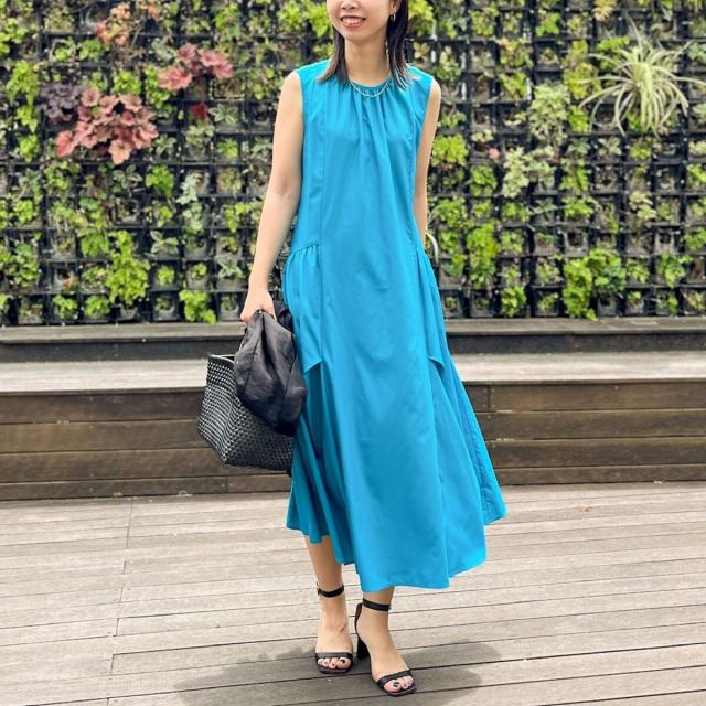 mina perhonen color マルチボーダー アルパカ混 oa8182 半袖 ワンピース グリーン レディース ミナペルホネン【中古】5-0814T∞ mina perhonen color マルチボーダー アルパカ混 oa8182 半袖