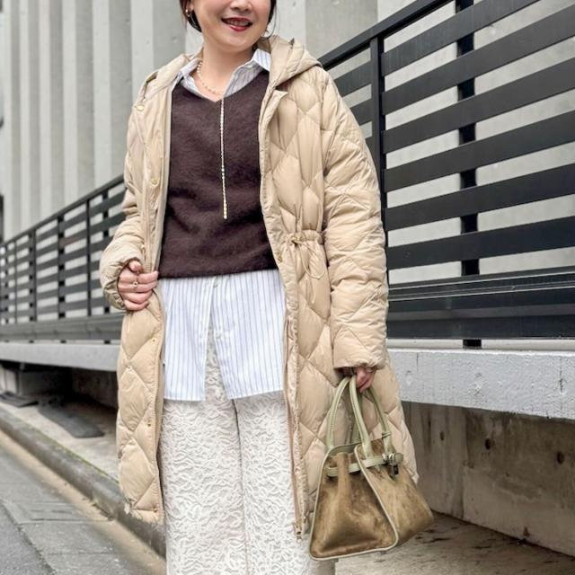 ノーリーズ（NOLLEY’S）/【TAION/タイオン】別注ミドル丈Aラインフードダウン