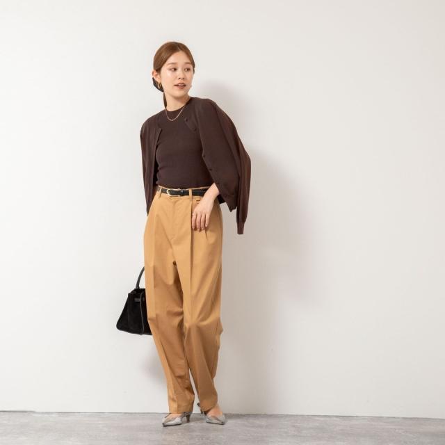 ノーリーズ（NOLLEY’S）/《手洗い可能》《アンサンブル対応》天竺クルーネックカーディガン