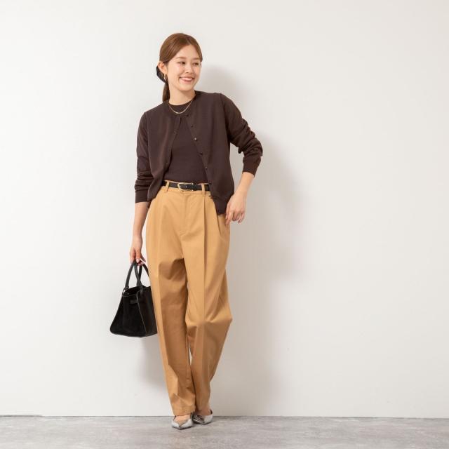 ノーリーズ（NOLLEY’S）/《手洗い可能》《アンサンブル対応》天竺クルーネックカーディガン