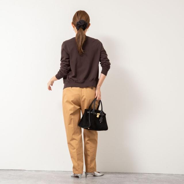 ノーリーズ（NOLLEY’S）/《手洗い可能》《アンサンブル対応》天竺クルーネックカーディガン