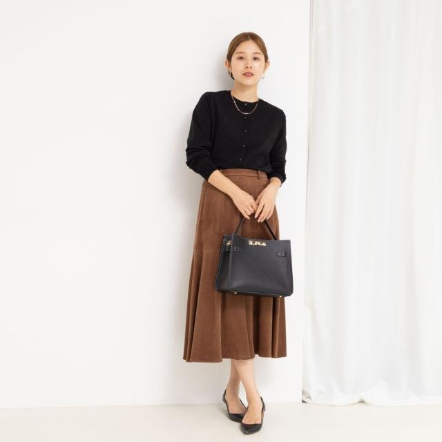 ノーリーズ（NOLLEY’S）/《手洗い可能》《アンサンブル対応》天竺クルーネックカーディガン