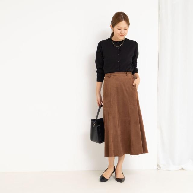 ノーリーズ（NOLLEY’S）/《手洗い可能》《アンサンブル対応》天竺クルーネックカーディガン