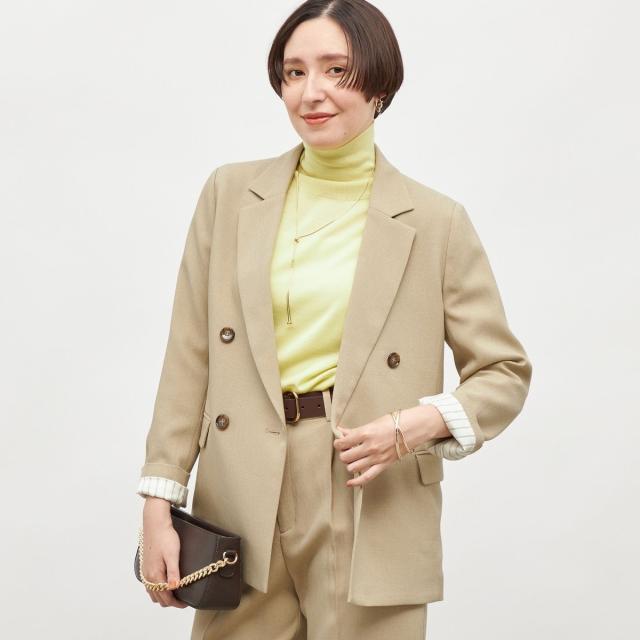 ノーリーズ（NOLLEY’S）/《セットアップ対応》ウォッシャブルウール調ストレッチダブルジャケット