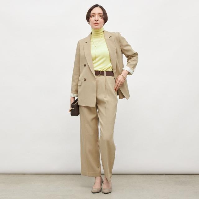 ノーリーズ（NOLLEY’S）/《セットアップ対応》ウォッシャブルウール調ストレッチダブルジャケット