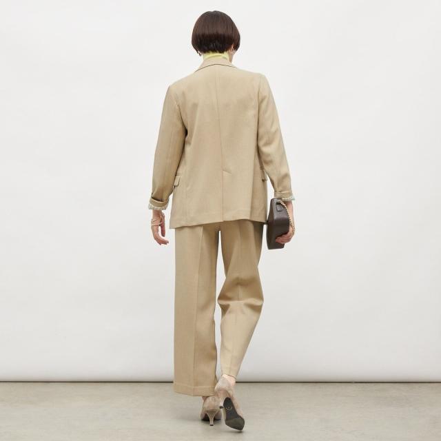 ノーリーズ（NOLLEY’S）/《セットアップ対応》ウォッシャブルウール調ストレッチダブルジャケット