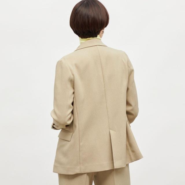 ノーリーズ（NOLLEY’S）/《セットアップ対応》ウォッシャブルウール調ストレッチダブルジャケット