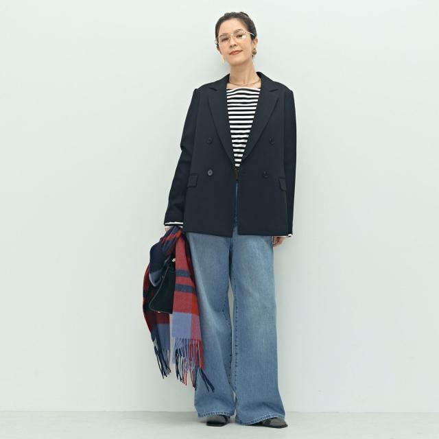 ノーリーズ（NOLLEY’S）/《セットアップ対応》ウォッシャブルウール調ストレッチダブルジャケット