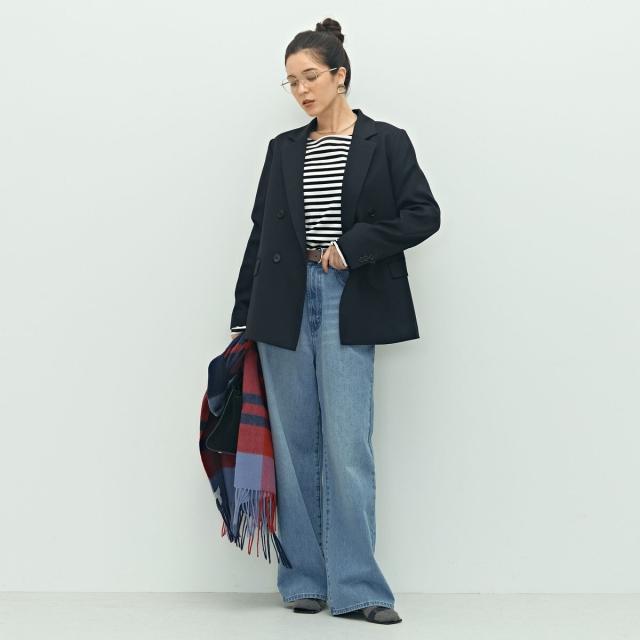 ノーリーズ（NOLLEY’S）/《セットアップ対応》ウォッシャブルウール調ストレッチダブルジャケット