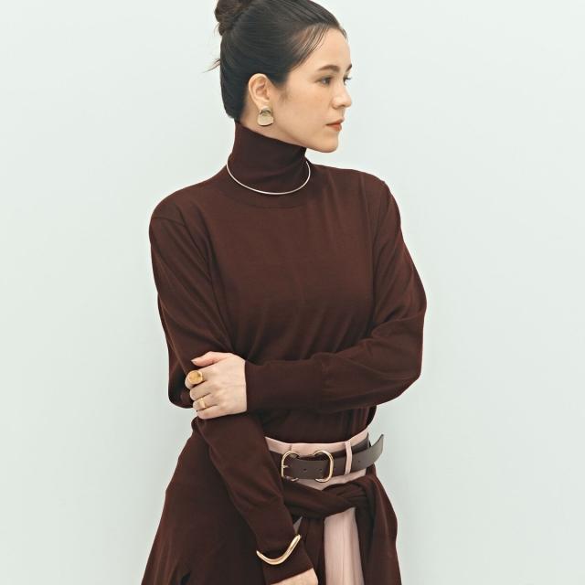 ノーリーズ（NOLLEY’S）/《手洗い可能》《アンサンブル対応》18G天竺ハイネックプルオーバーニット