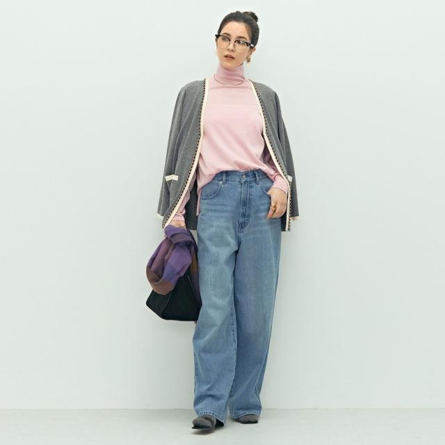 ノーリーズ（NOLLEY’S）/《手洗い可能》《アンサンブル対応》18G天竺ハイネックプルオーバーニット