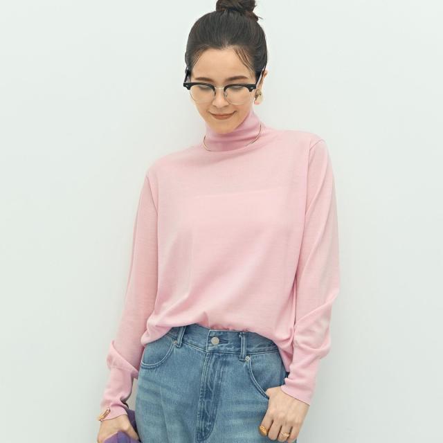 ノーリーズ（NOLLEY’S）/《手洗い可能》《アンサンブル対応》18G天竺ハイネックプルオーバーニット