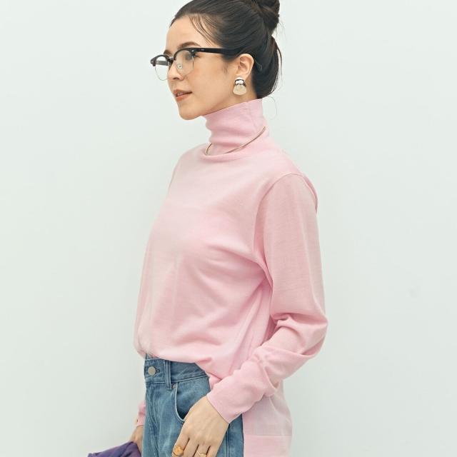 ノーリーズ（NOLLEY’S）/《手洗い可能》《アンサンブル対応》18G天竺ハイネックプルオーバーニット