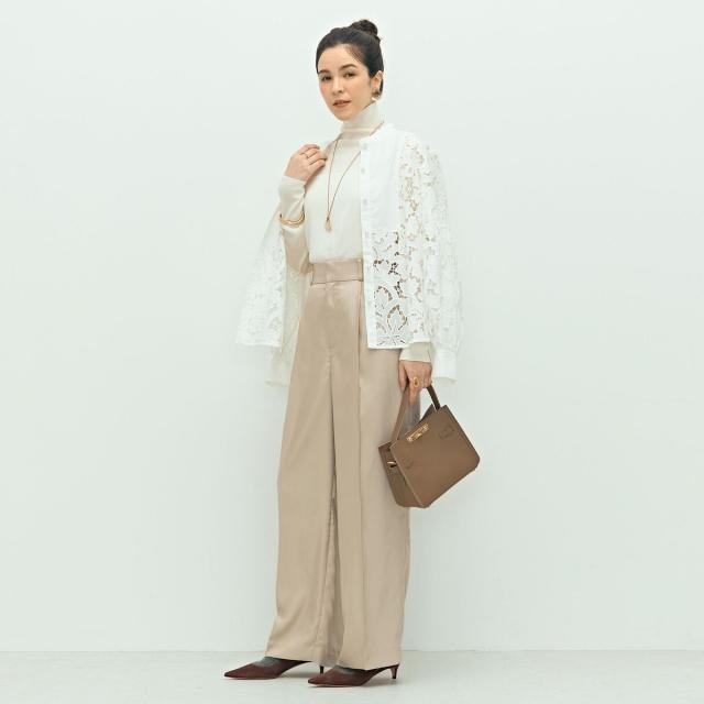 ノーリーズ（NOLLEY’S）/《手洗い可能》《アンサンブル対応》18G天竺ハイネックプルオーバーニット