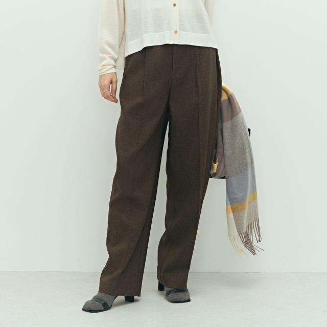 ノーリーズ（NOLLEY’S）/《セットアップ対応》ウォッシャブルウール調セミワイドパンツ