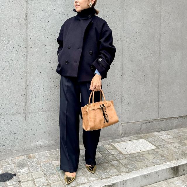 ノーリーズ（NOLLEY’S）/《セットアップ対応》ウォッシャブルウール調セミワイドパンツ