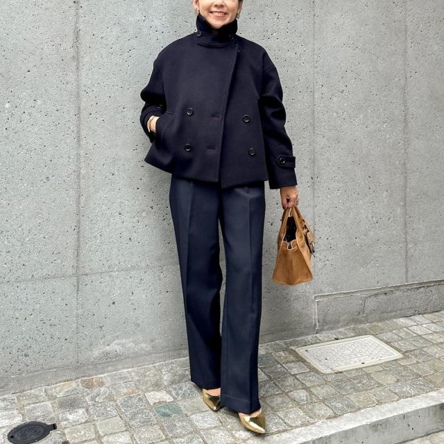 ノーリーズ（NOLLEY’S）/《セットアップ対応》ウォッシャブルウール調セミワイドパンツ