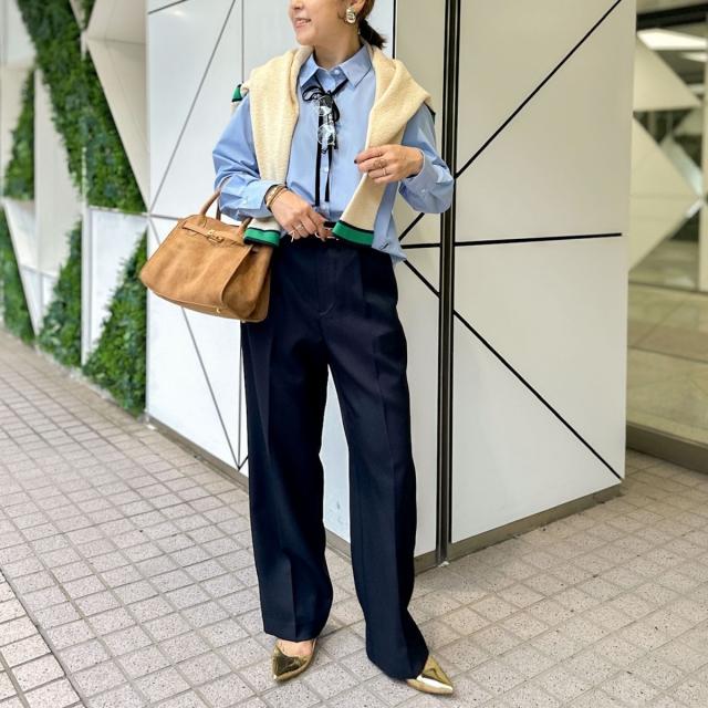 ノーリーズ（NOLLEY’S）/《セットアップ対応》ウォッシャブルウール調セミワイドパンツ