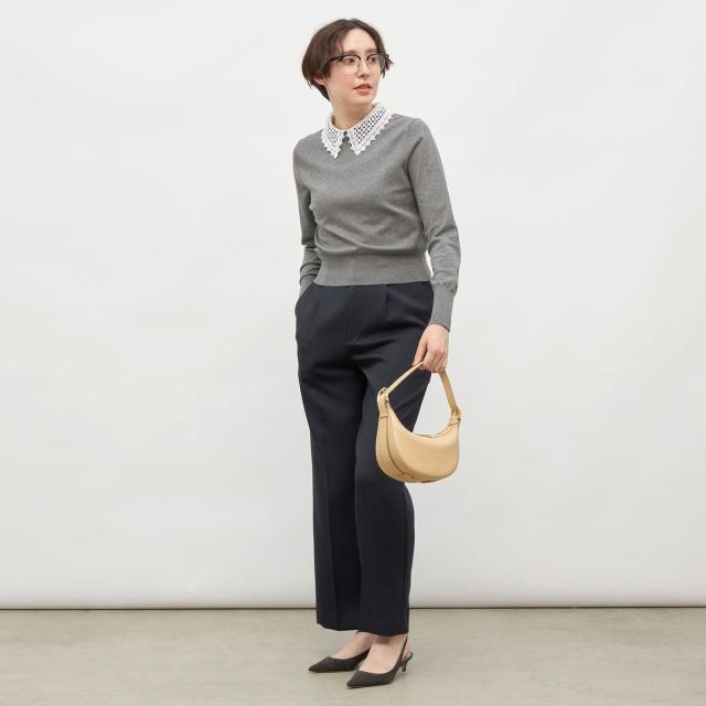 ノーリーズ（NOLLEY’S）/《セットアップ対応》ウォッシャブルウール調セミワイドパンツ