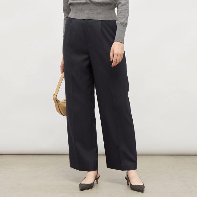 ノーリーズ（NOLLEY’S）/《セットアップ対応》ウォッシャブルウール調セミワイドパンツ