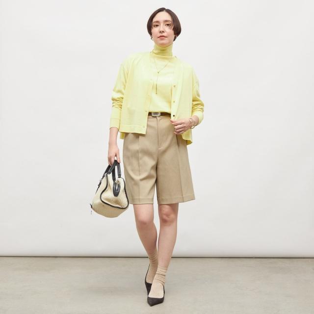 ノーリーズ（NOLLEY’S）/《手洗い可能》《アンサンブル対応》18G天竺ゆったりVネックカーディガン