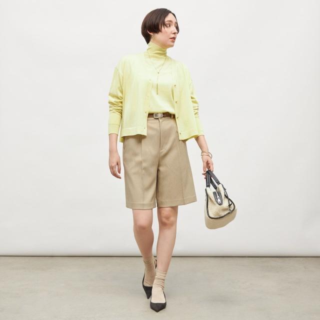 ノーリーズ（NOLLEY’S）/《手洗い可能》《アンサンブル対応》18G天竺ゆったりVネックカーディガン