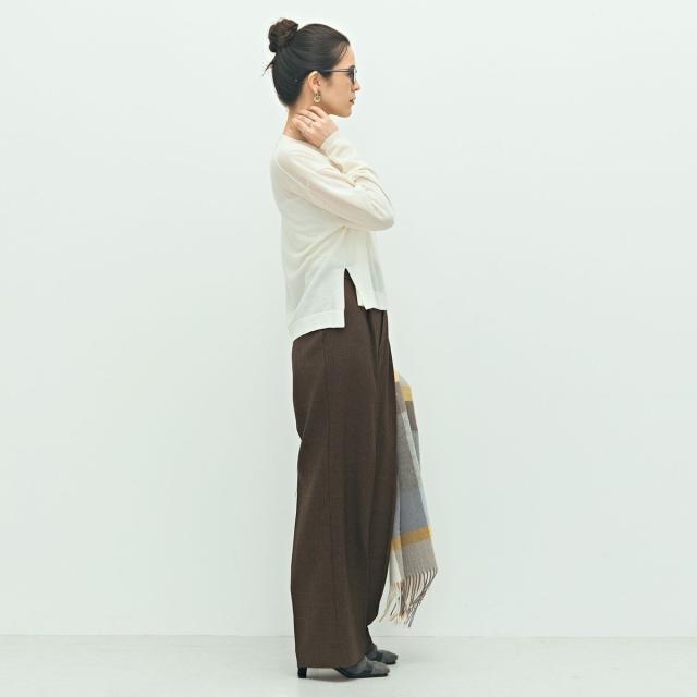 ノーリーズ（NOLLEY’S）/《手洗い可能》《アンサンブル対応》18G天竺ゆったりVネックカーディガン