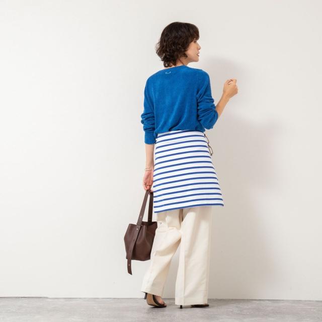 ノーリーズ（NOLLEY’S）/《手洗い可能》《アンサンブル対応》モールヤーンクルーネックカーディガン