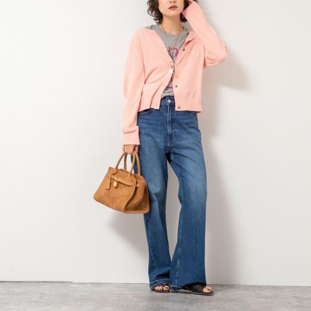 ノーリーズ（NOLLEY’S）/《手洗い可能》《アンサンブル対応》モールヤーンクルーネックカーディガン